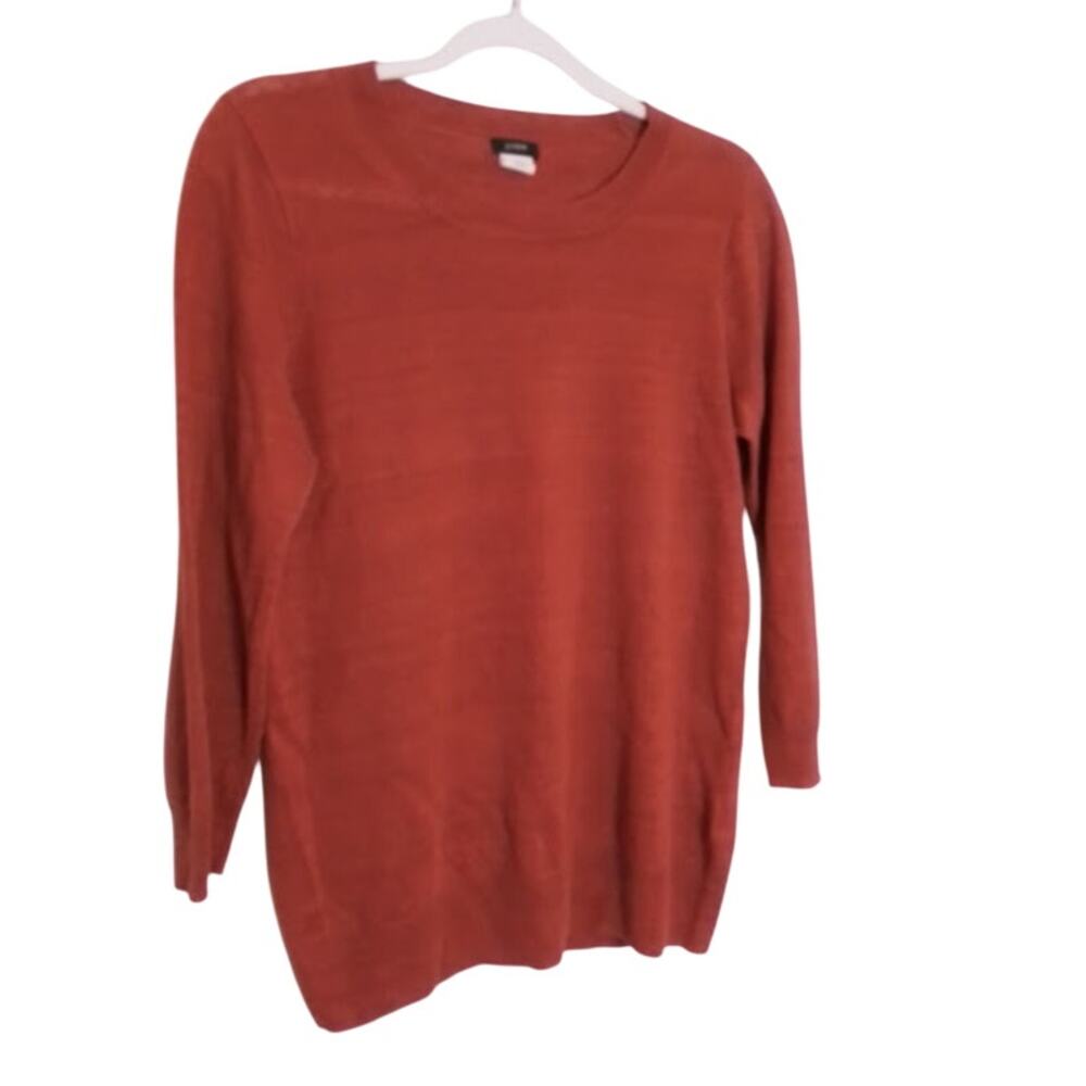 J.Crew 100% Linen‎ Lightweight Sweater Rust Women’s Small